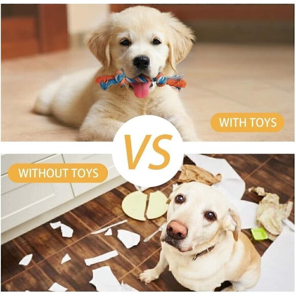 Toozey Puppy Toys for Small Dogs, 7 Pack Small Dog Squeaky, Chew, Rope Toys - Picture 5 of 9